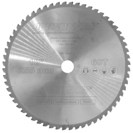 Jepson 600598 – Disco de Corte para Metal Ø 255 mm (10″) 60T - SKU 600598