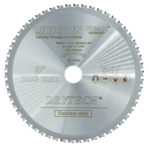 Jepson 72120354I – Disco de Corte para Acero Inoxidable Ø 203 mm (8″) 54T - SKU 72120354I