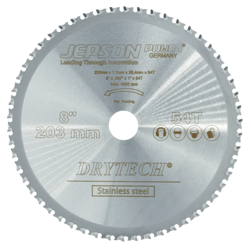 Jepson 72120354I – Disco de Corte para Acero Inoxidable Ø 203 mm (8″) 54T - SKU 72120354I