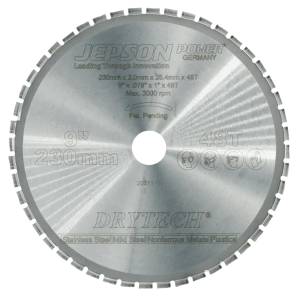 Jepson 72123060 – Disco de Corte para Metal Ø 230 mm (9″) 60T - SKU 72123060