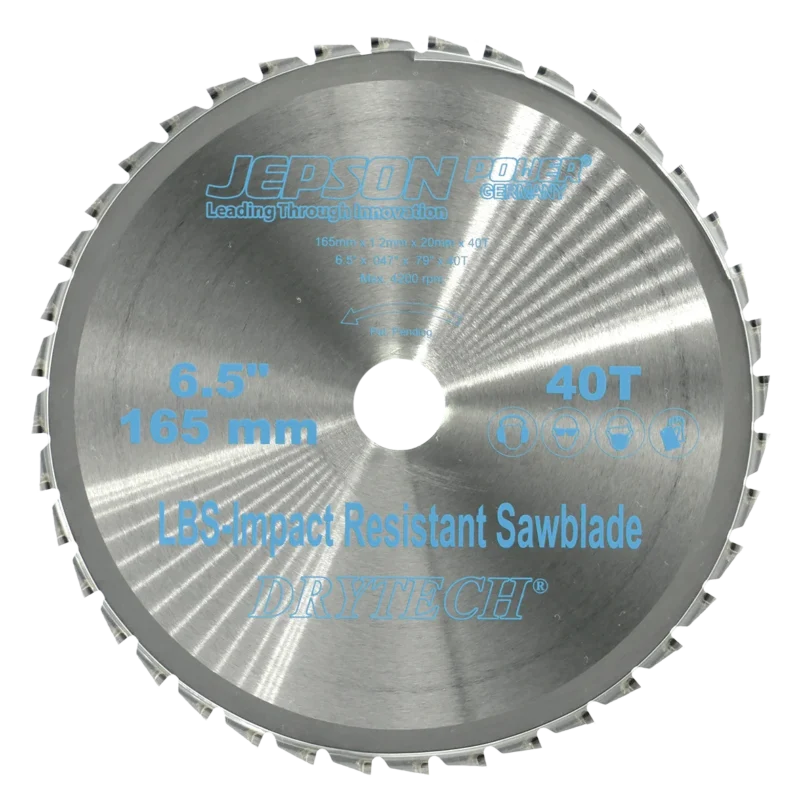 Jepson 72216540M – Disco de Corte para Metal Ø 165 mm (6 1/2″) 40T LBS - SKU 72216540M